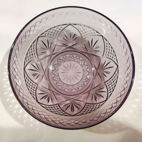 4 Vintage Cristal D'Arques Durand Amethyst Glass 5.5" Bowls Violet Purple Tint - Picture 6 of 13